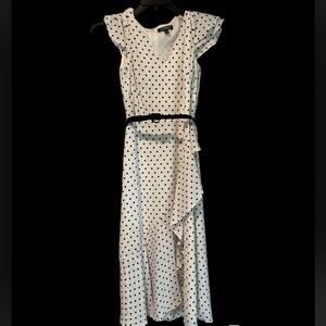 Ralph Lauren White and Black Polka Dot Dress